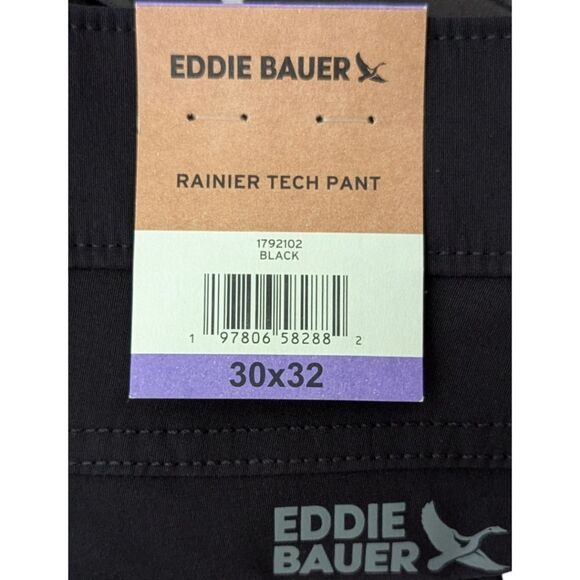 Eddie Bauer Rainier Tech Pants Men's 30x32 in Black NWT - Picture 5 of 7